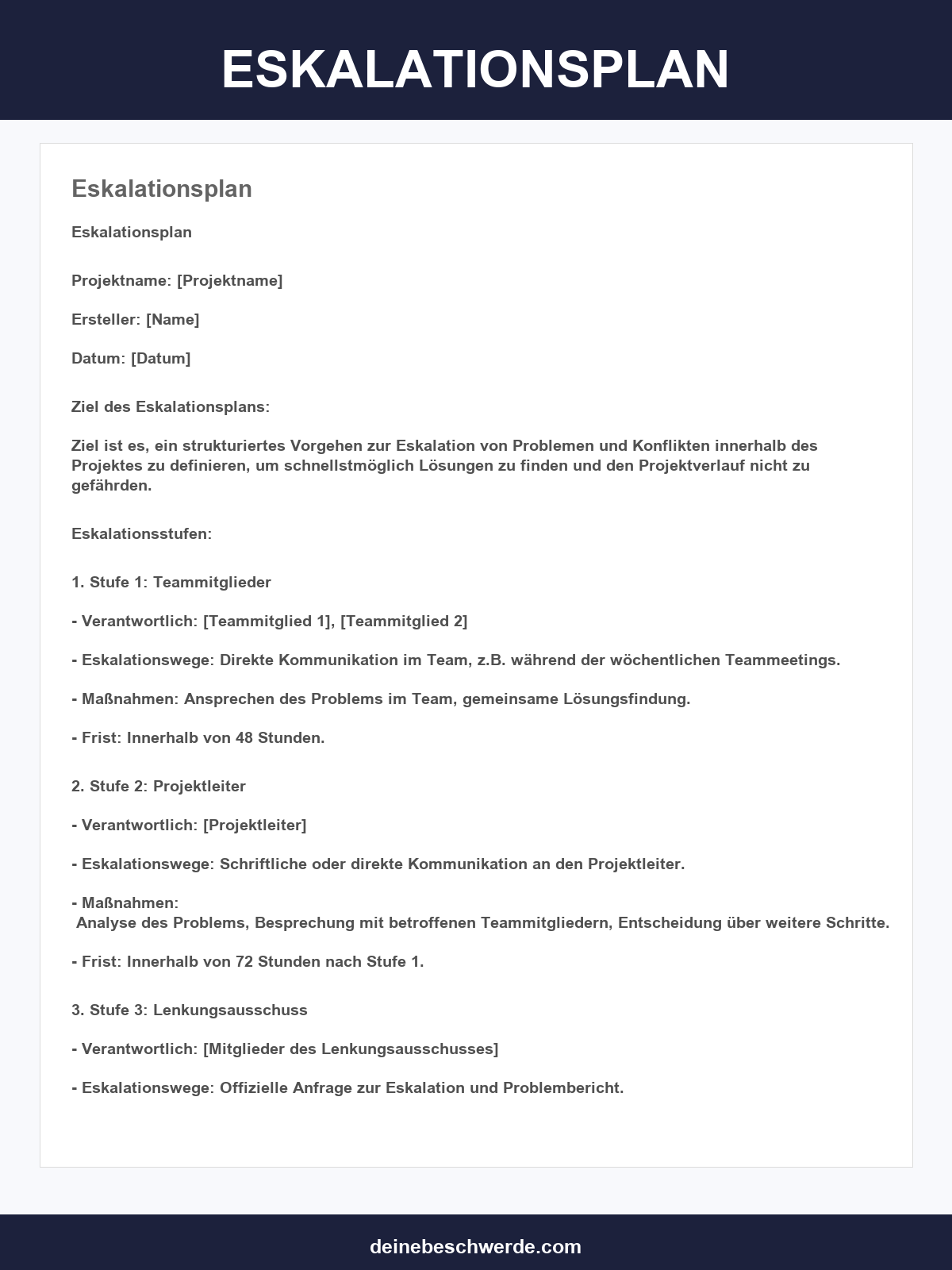 Eskalationsplan